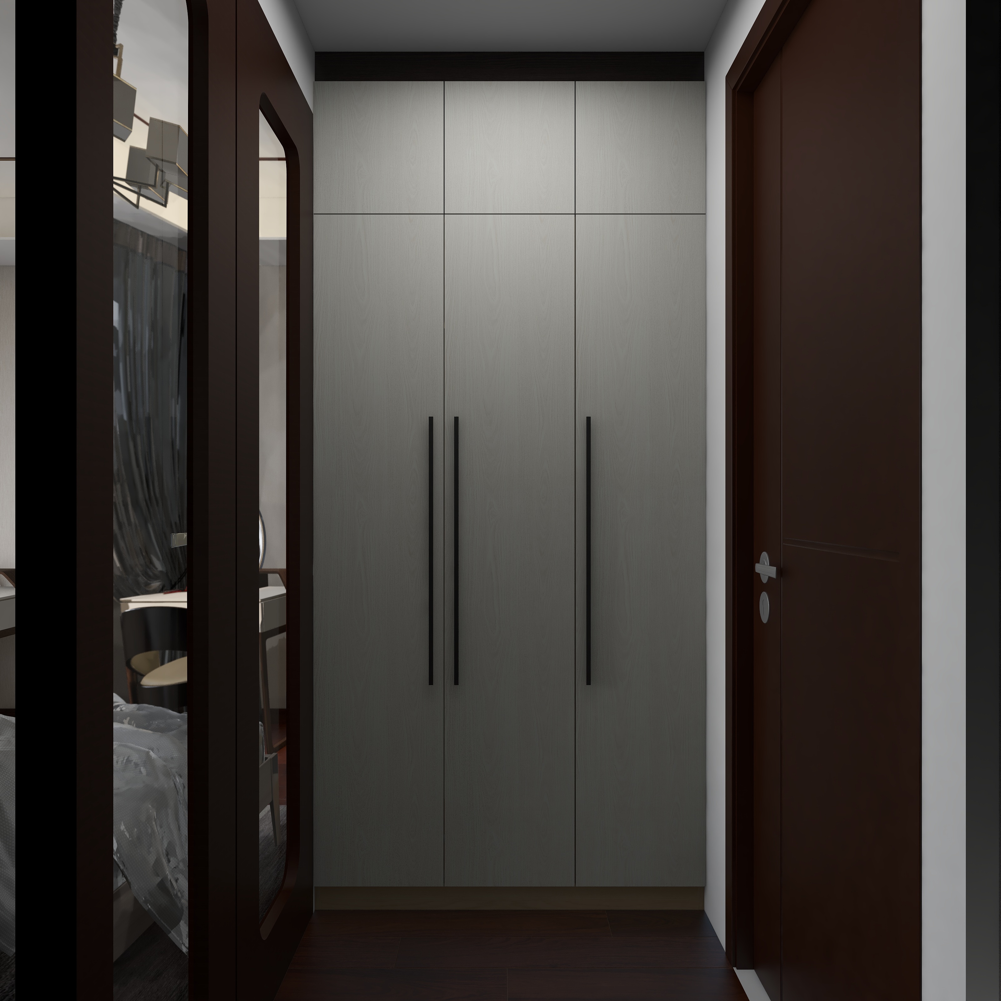 李青越-绿地新中式风格三居装修效果图