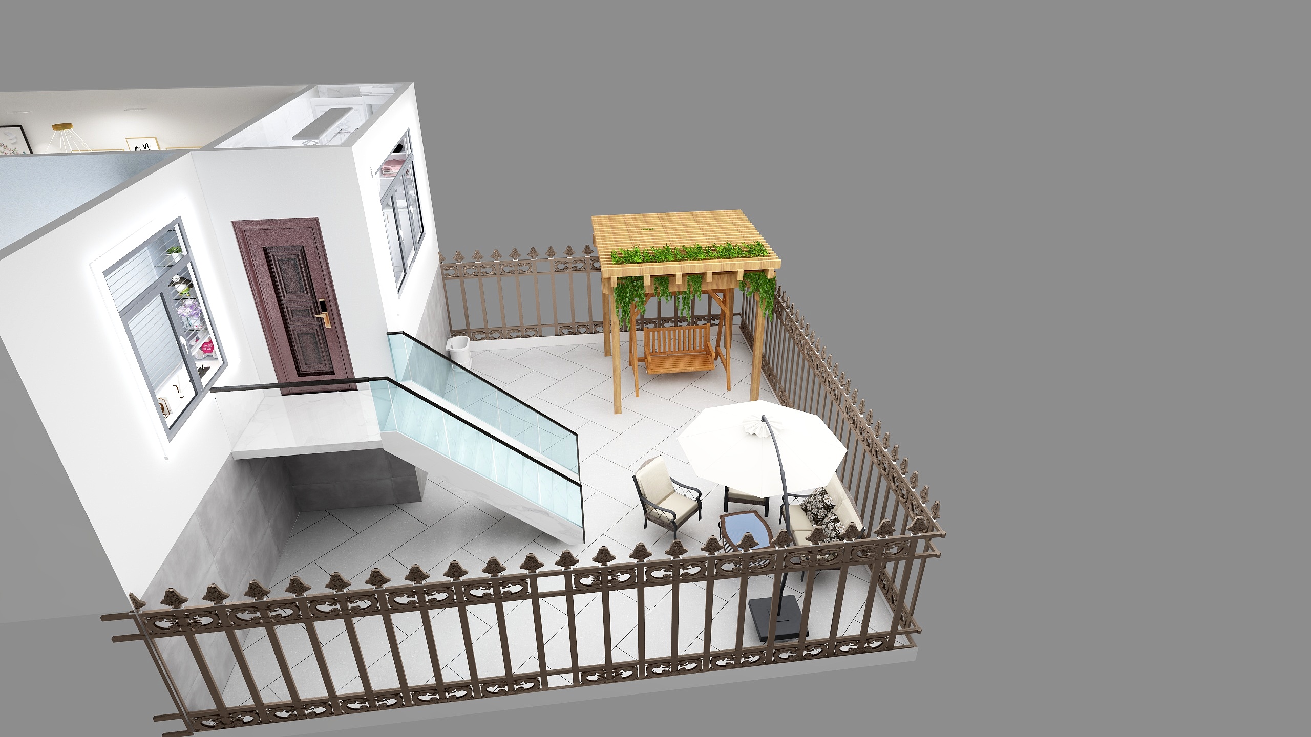 侯亮亮-华祥城13号楼上下跃层-开放式厨房-装修设计方案