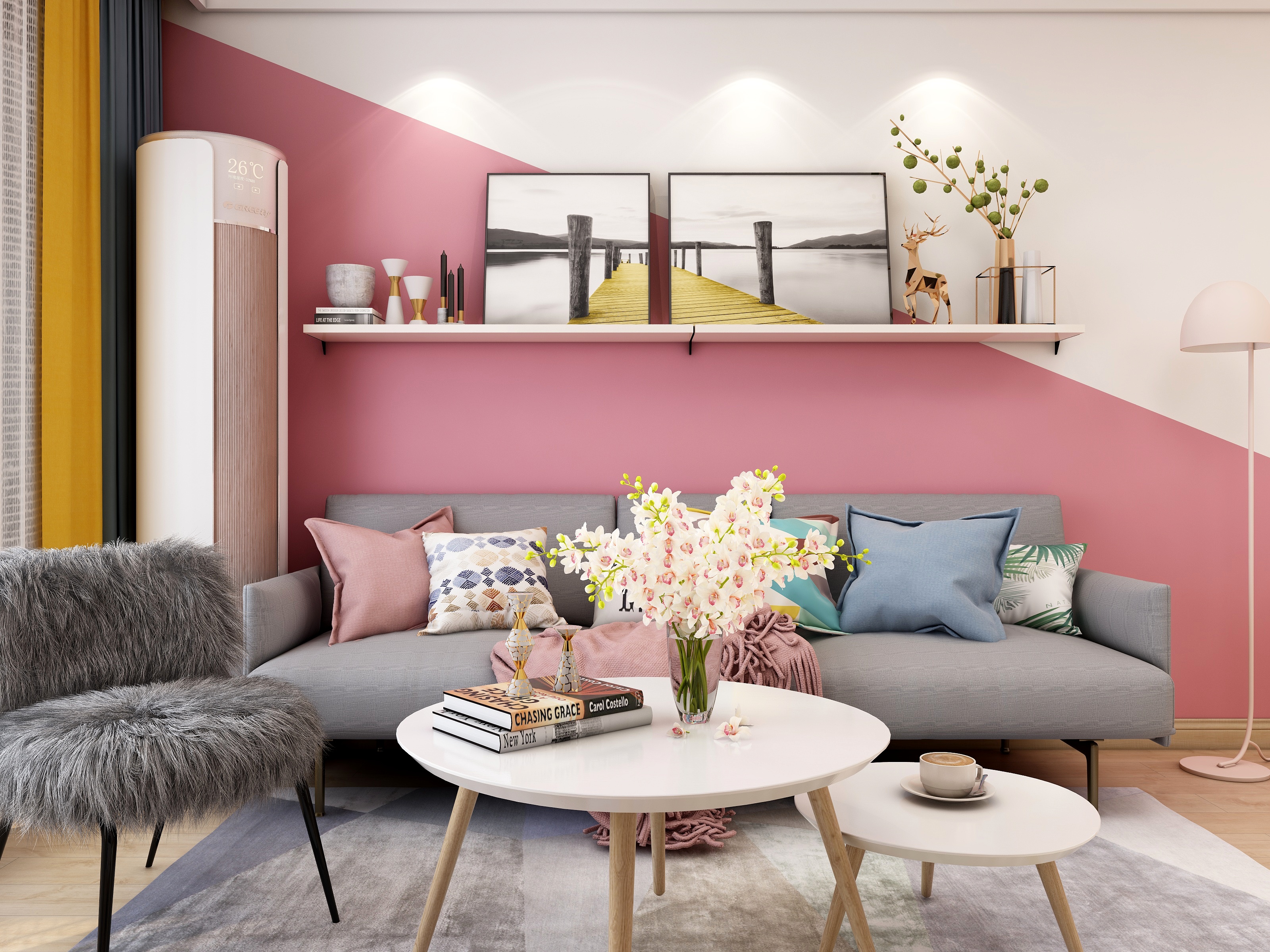 周玲-洋红与黑-德信海德公园-北欧-装修设计方案