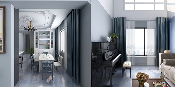 李科汶-潘涛-没有电视墙的美式-装修设计方案