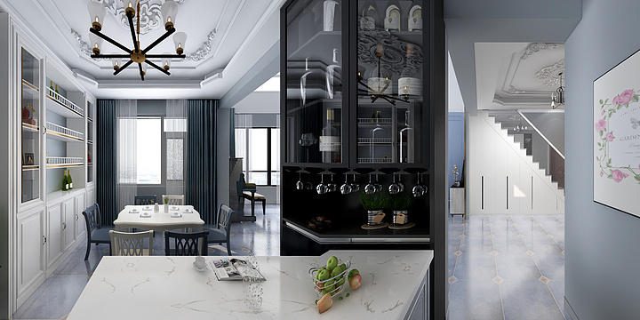 李科汶-潘涛-有电视墙的轻奢-装修设计方案