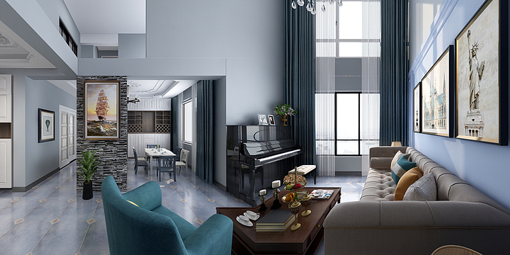 李科汶-潘涛-没有电视墙的美式-副本-副本-装修设计方案