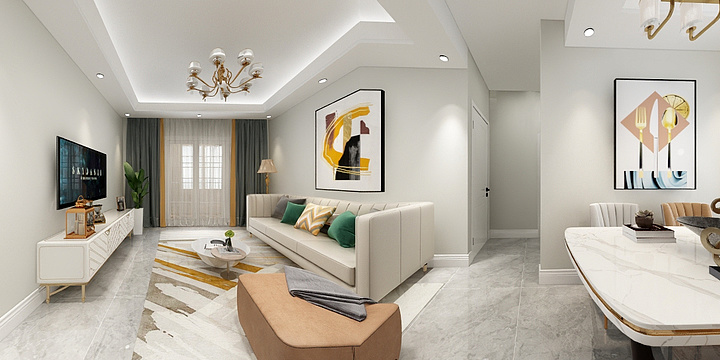 设计师杨佳明-春江郦城95-装修设计方案