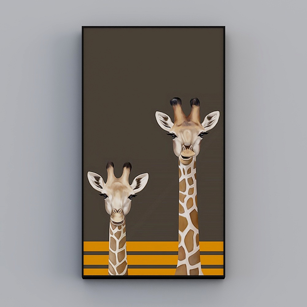 罗尚-现代风-客餐厅卧室装饰画-温馨时刻3D模型