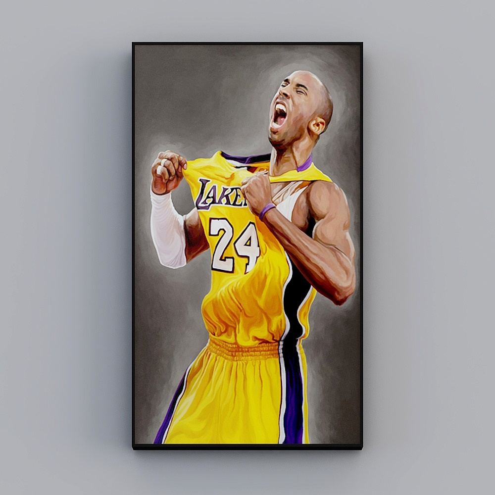 罗尚-现代风-客厅卧室玄关装饰画-NBA球星3D模型