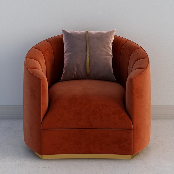 Luxury Modern Art Deco Single Sofa,Seats & Sofas,Single Sofa,Earth color