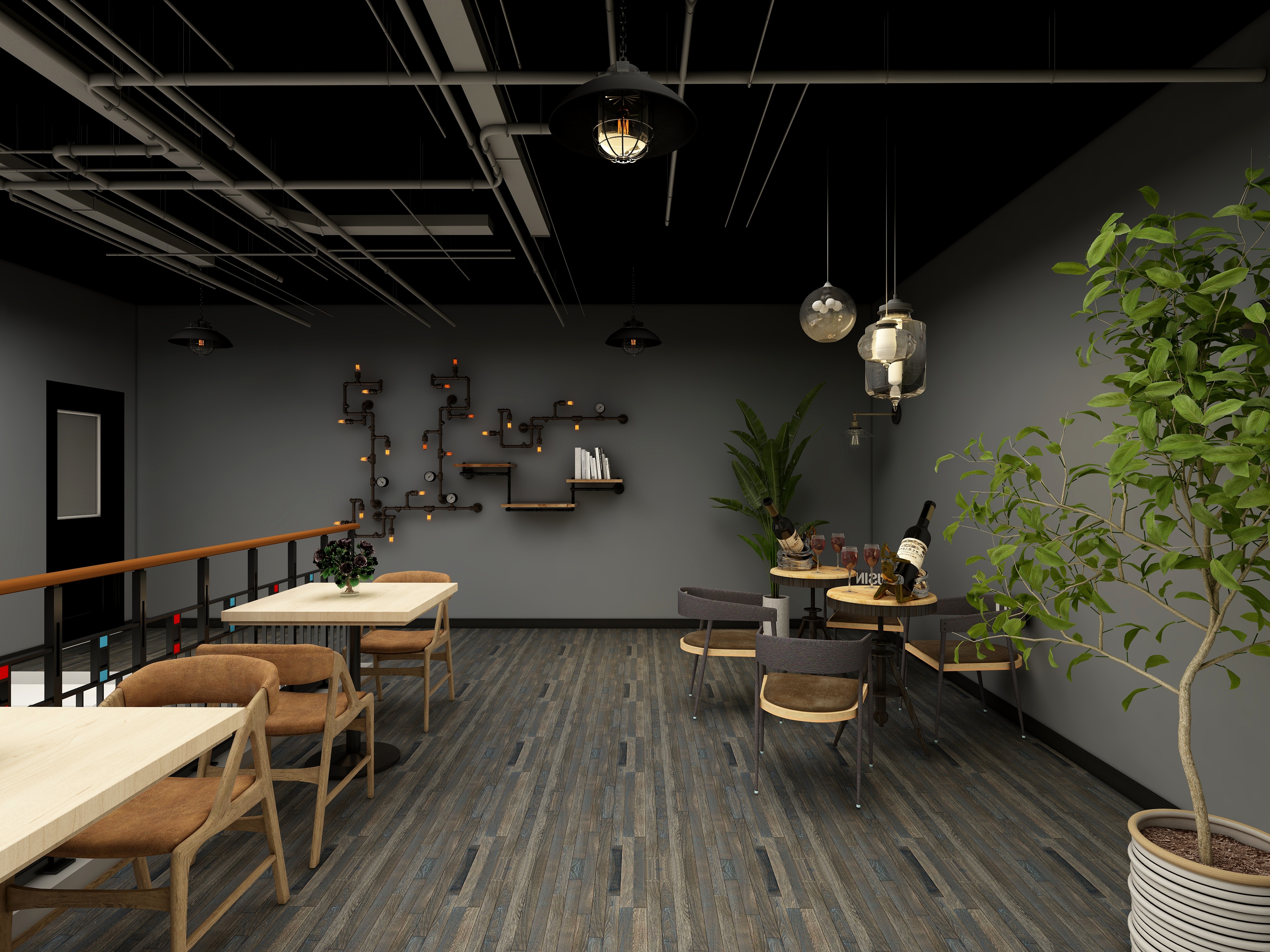 张可fn-流溪谷桌游吧二楼-装修设计方案