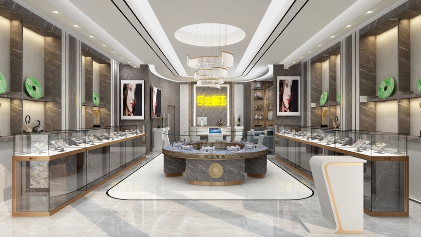 好家易配ByWS-玉器店装修效果图