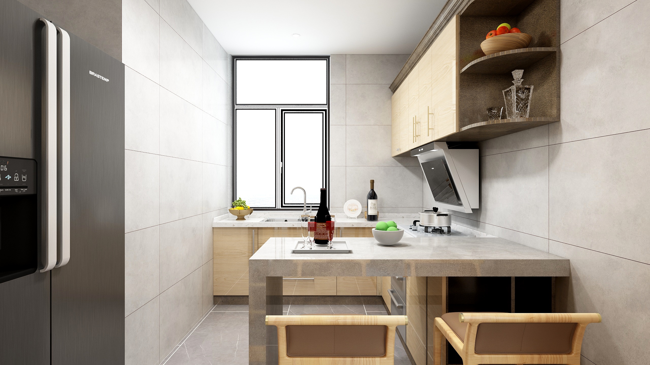 神马云在线-自建房两层简中式装修效果图