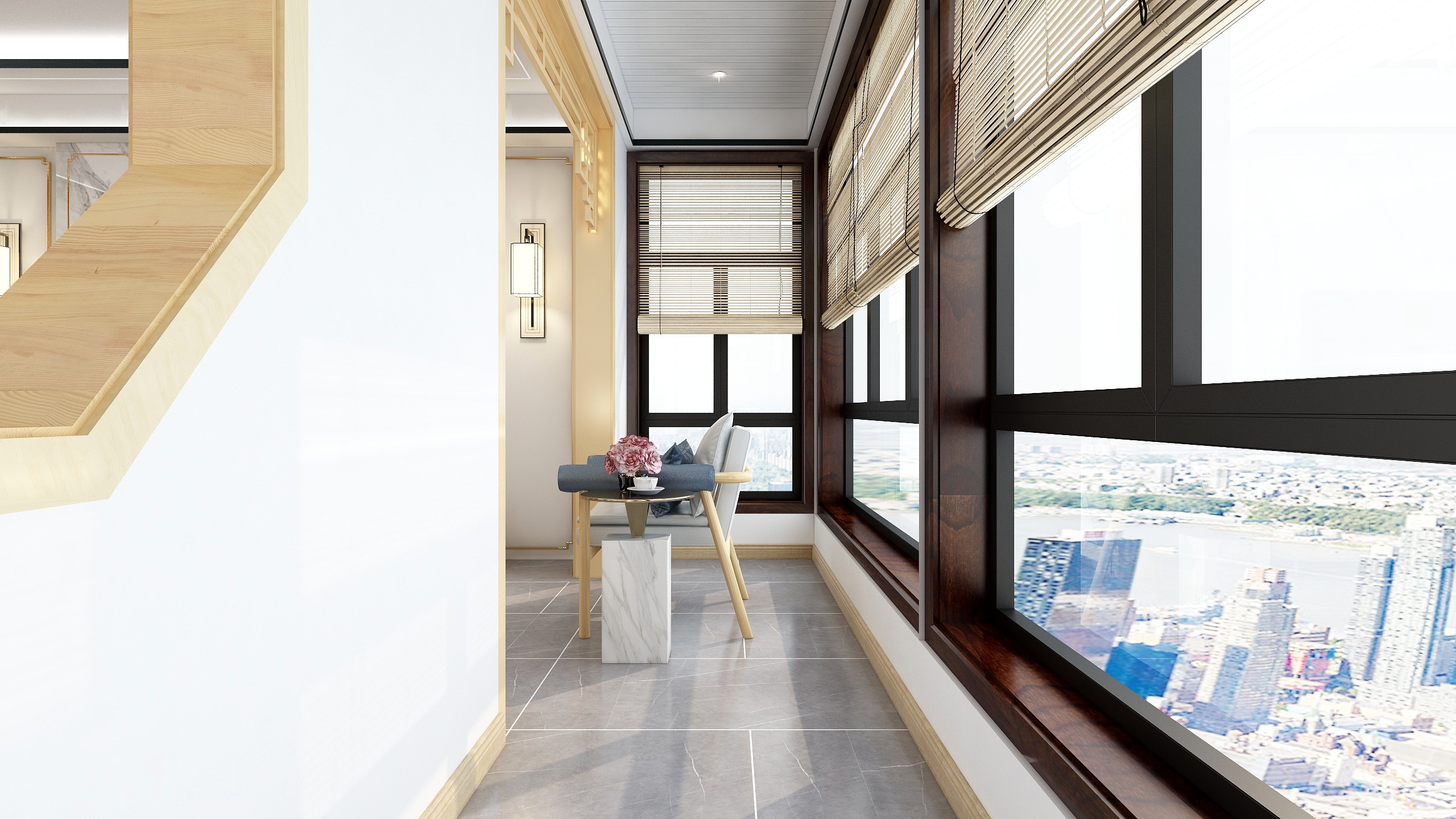 神马云在线-自建房两层简中式装修效果图