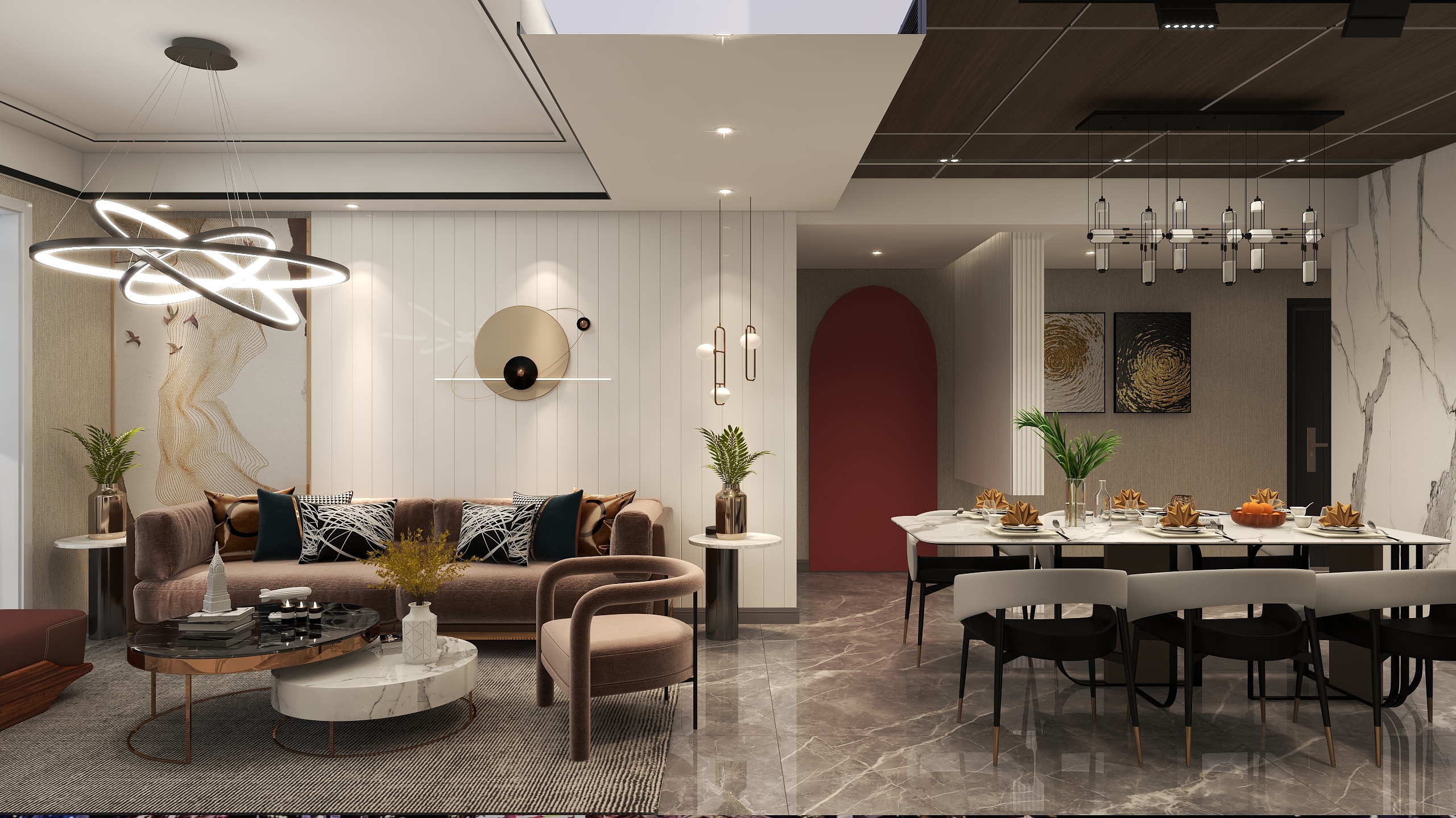 曹刚AMG-天朗-157平顶跃-装修设计方案