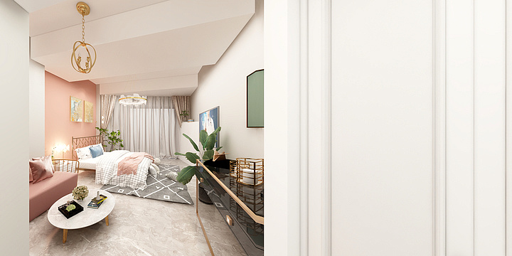 全案设计ZSJ-少女心公寓-装修设计方案