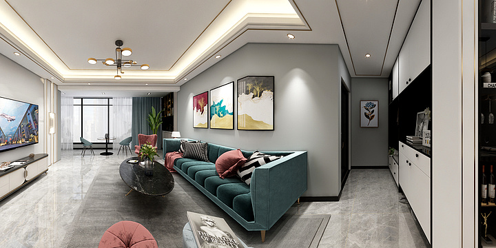 A贵州绿森林装饰-桔山湖7栋 建哥家效果图-副本-装修设计方案