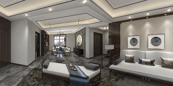 设计&middot;滕金利-天河湾新中式-装修设计方案