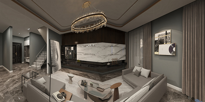 YUELIAN~BRAND-中粮南城140㎡上叠阁楼-装修设计方案