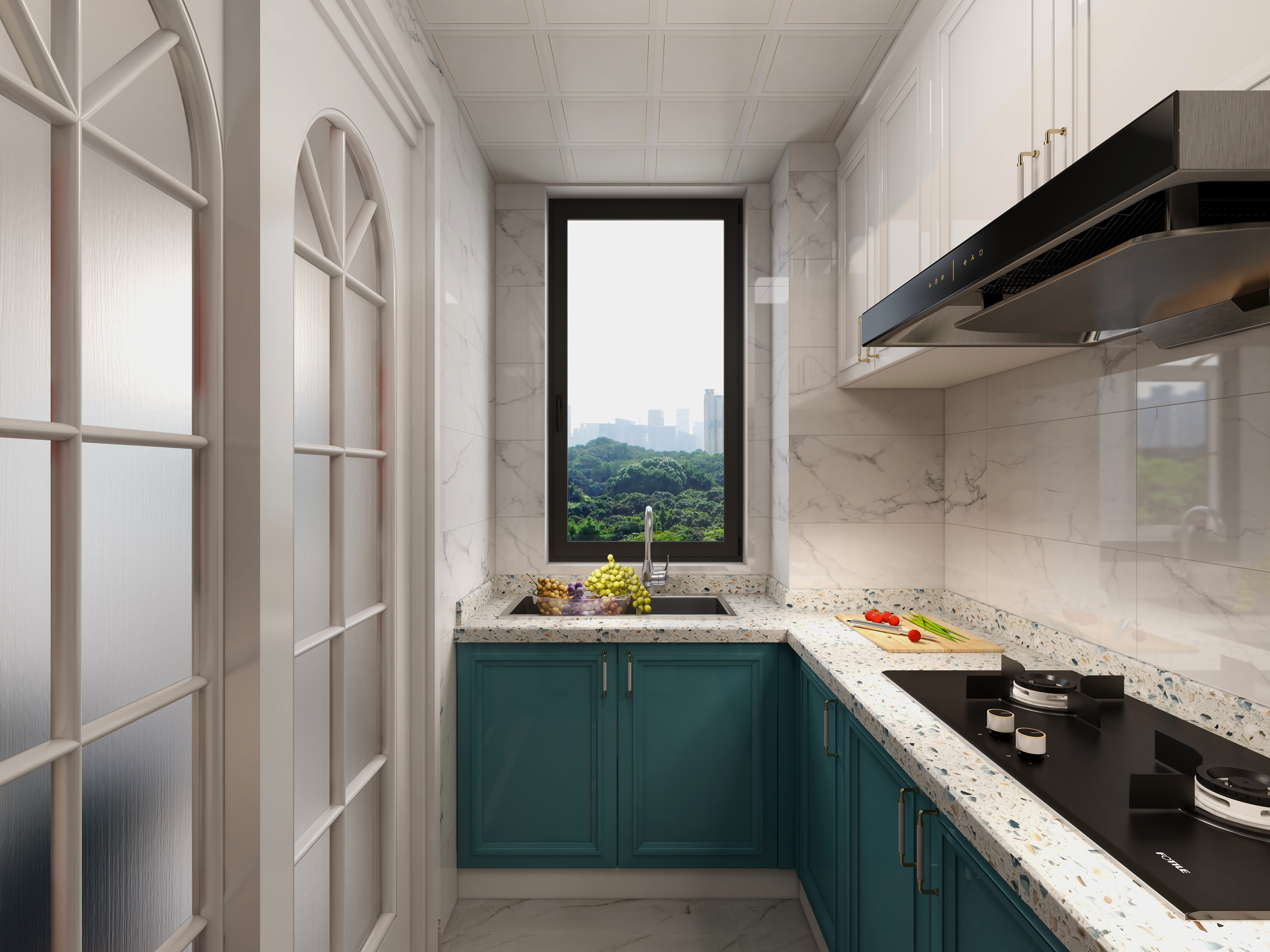 资深设计师徐浩天-110方简欧三居装修效果图