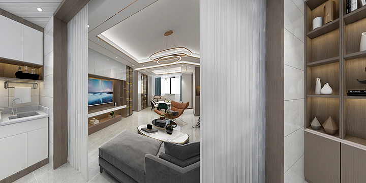 苏州张李城诺贝尔新区店-招商小石城4-1904---现代风格-装修设计方案