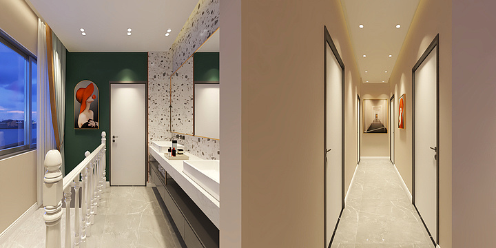 上诚筑造设计-相遇美容-装修设计方案