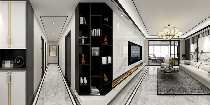 瓴富装饰-闽鸿千子湖18栋现代新中-装修设计方案