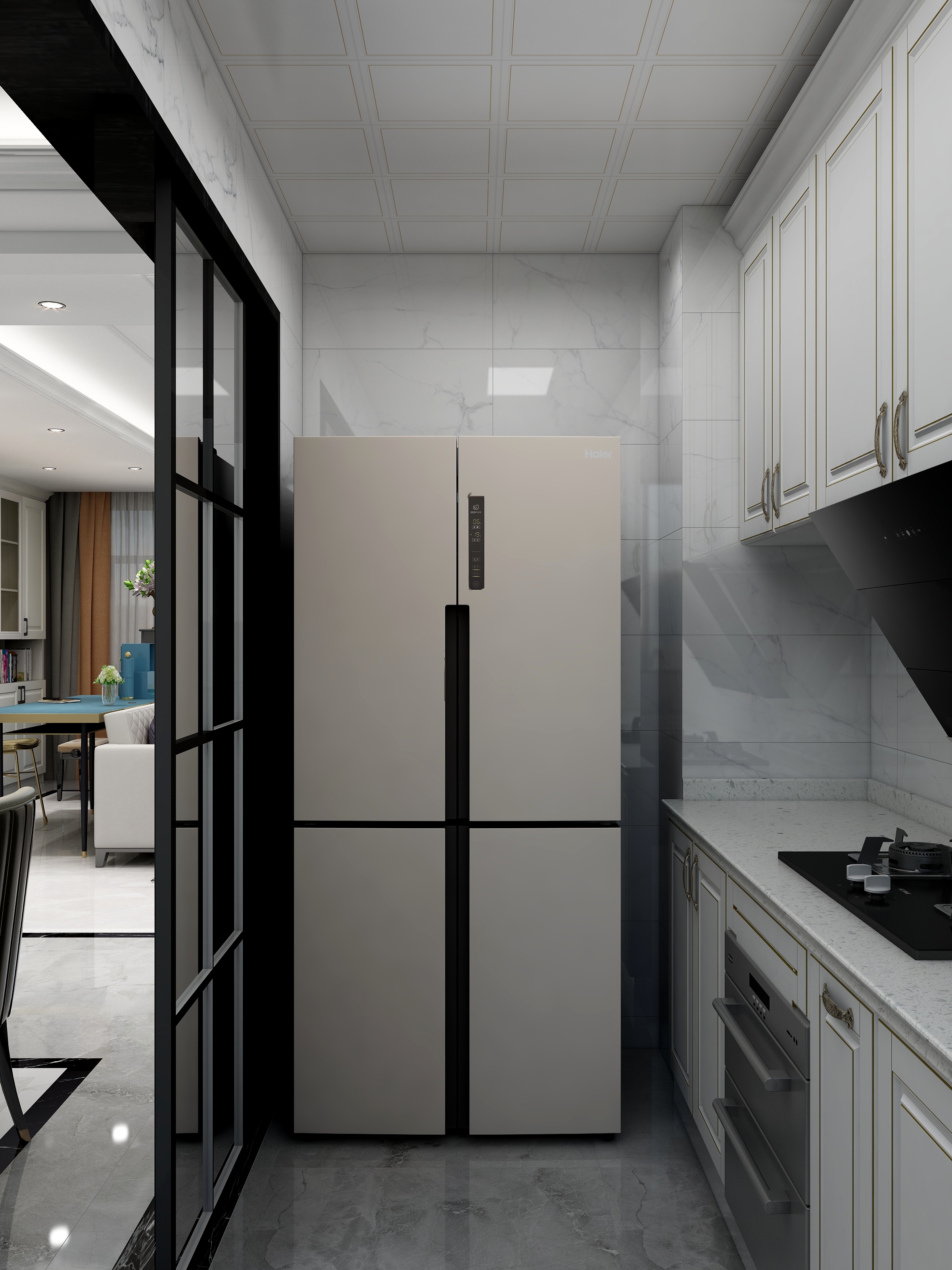 张斌-130平简约三居室装修效果图