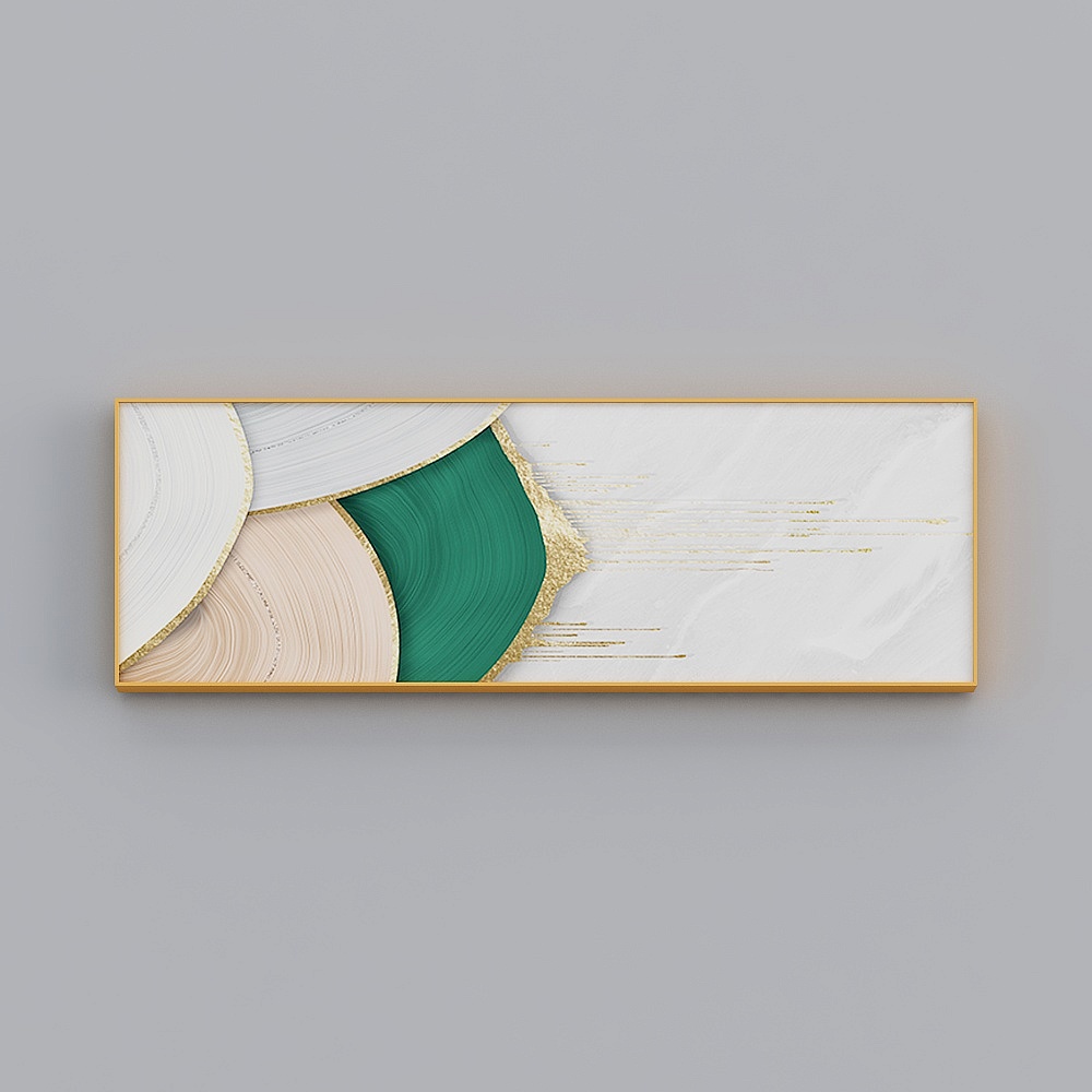 卓益-现代风-客厅抽象几何装饰画3D模型
