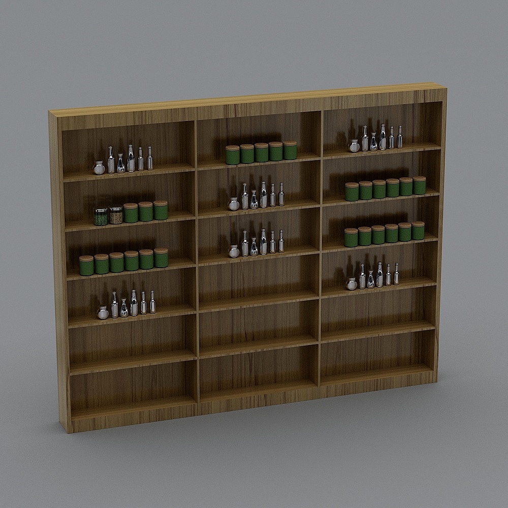 工业LOFT火锅店7-展示柜3D模型