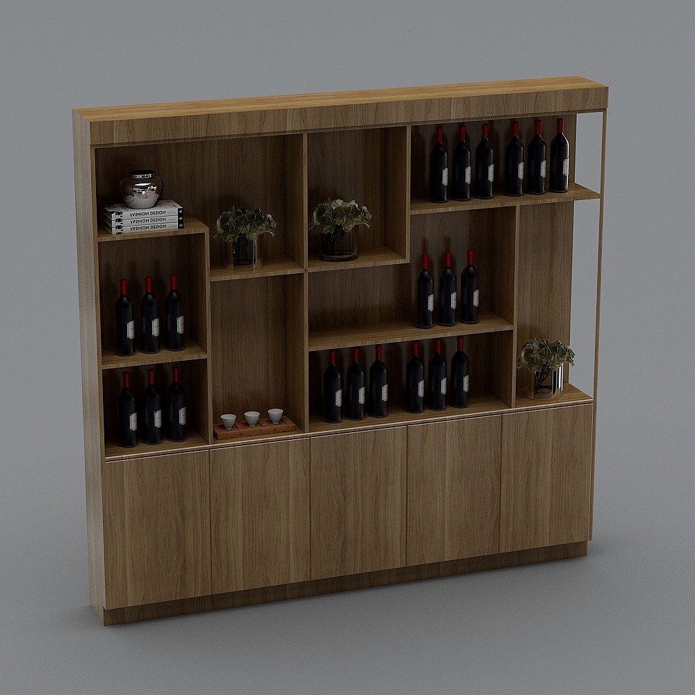 新中式火锅店3-展示柜3D模型