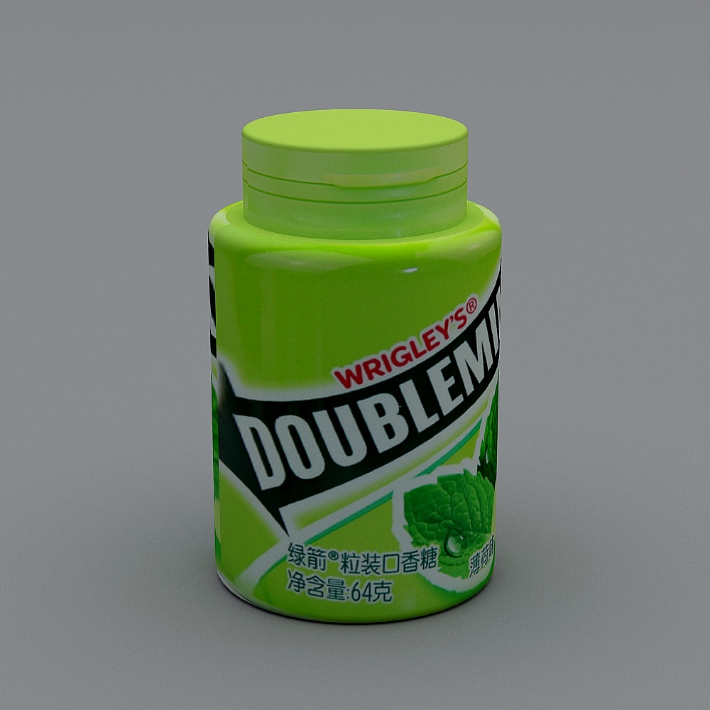 绿箭粒装口香糖薄荷味3D模型