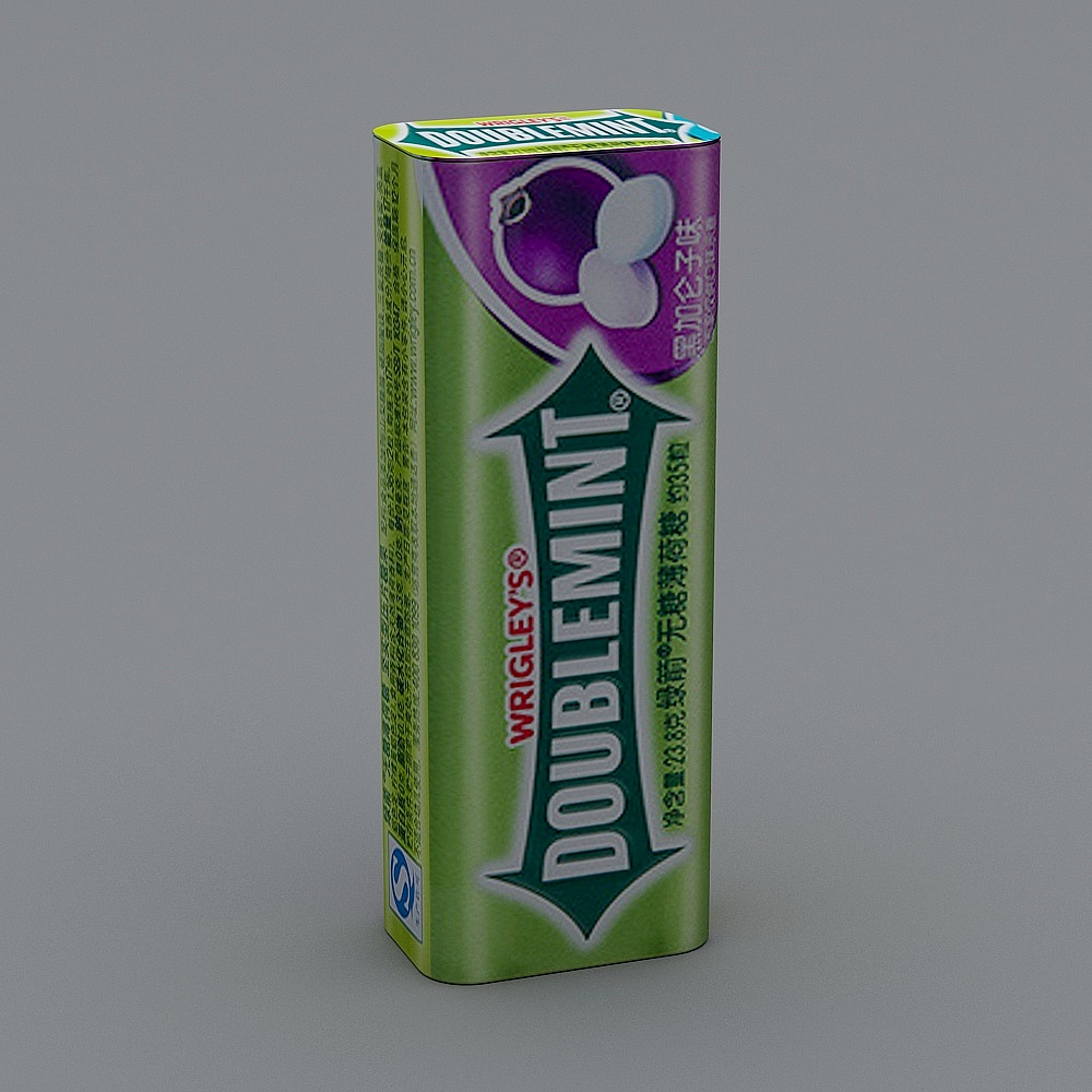 绿箭薄荷糖黑加仑子味3D模型
