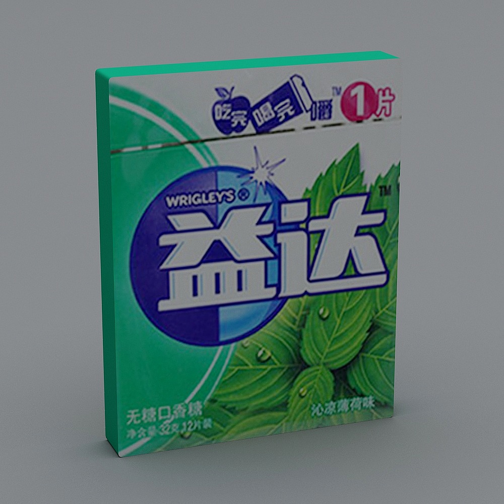 益达盒装口香糖沁凉薄荷味