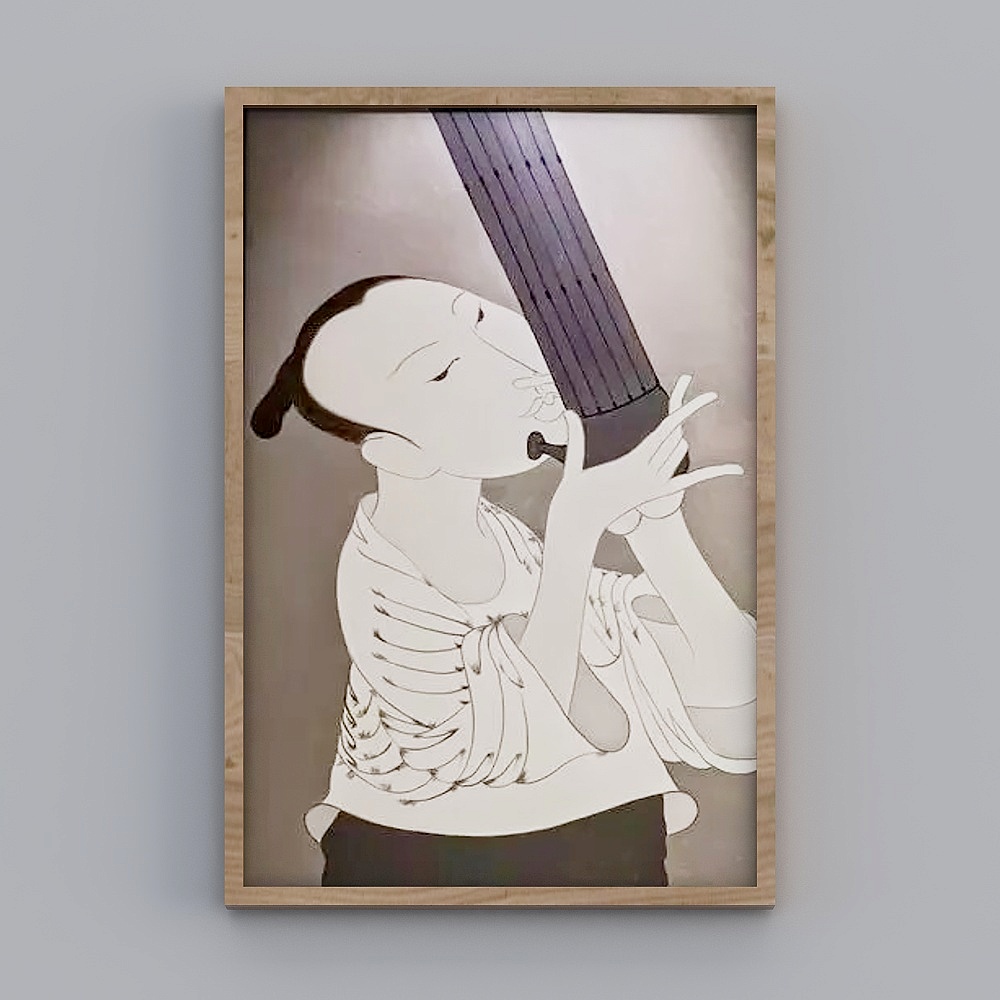 新中式火锅店15-装饰画3D模型