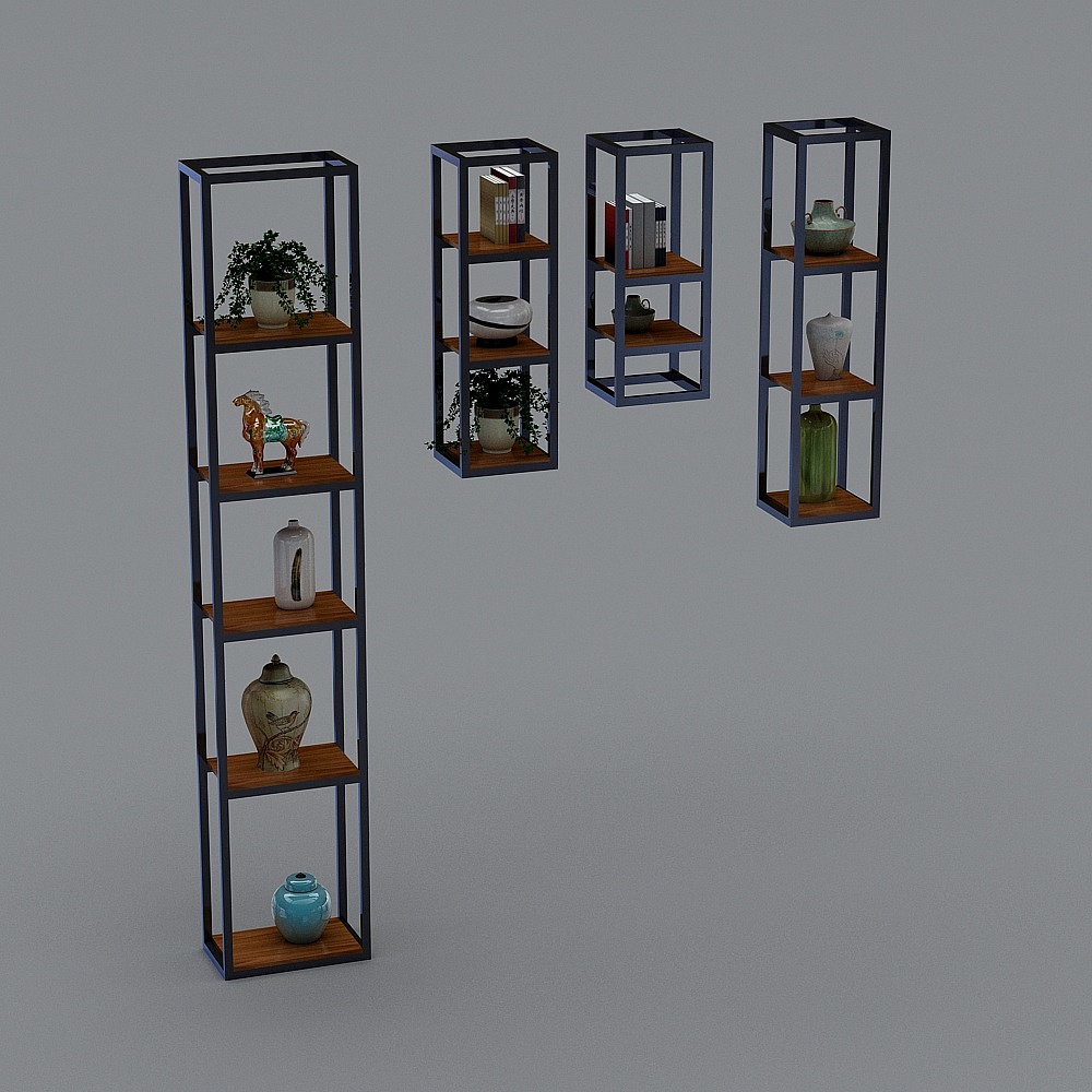 混搭火锅店1-展示柜3D模型