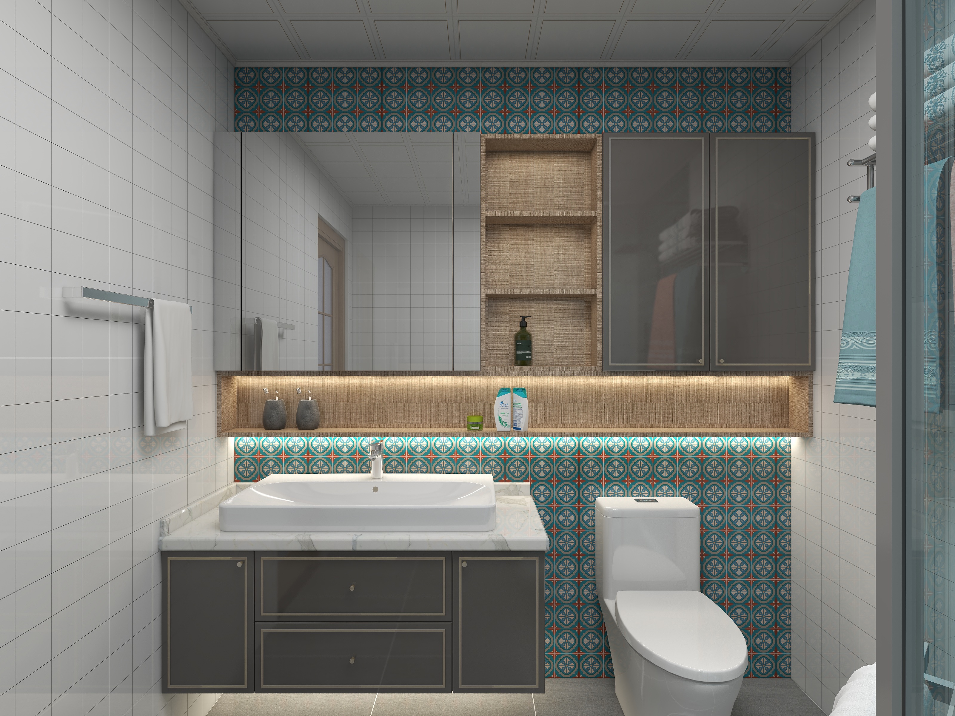 阳光cici-随心·新中式二层别墅装修效果图