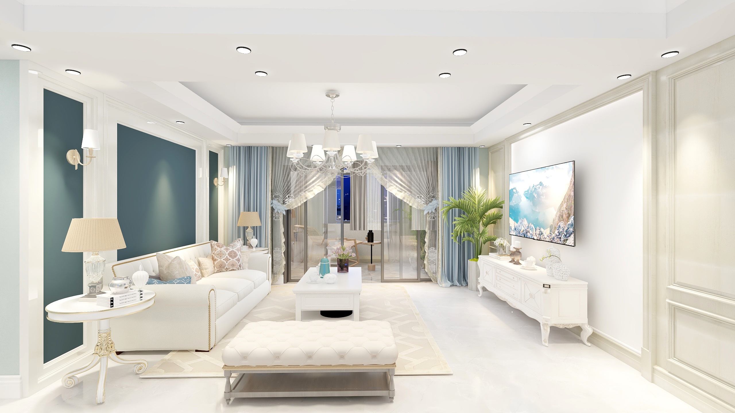 张泽皓-3室2厅欧式简约装修效果图