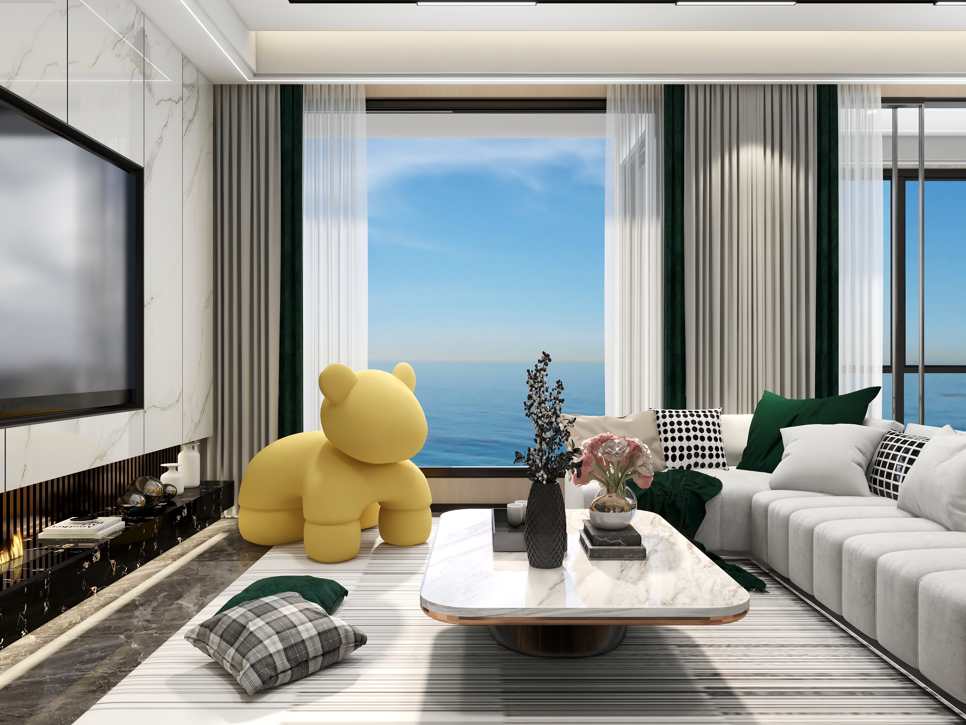 安邸家居设计工作室-《江南三月》一260㎡现代轻奢别墅-装修设计方案