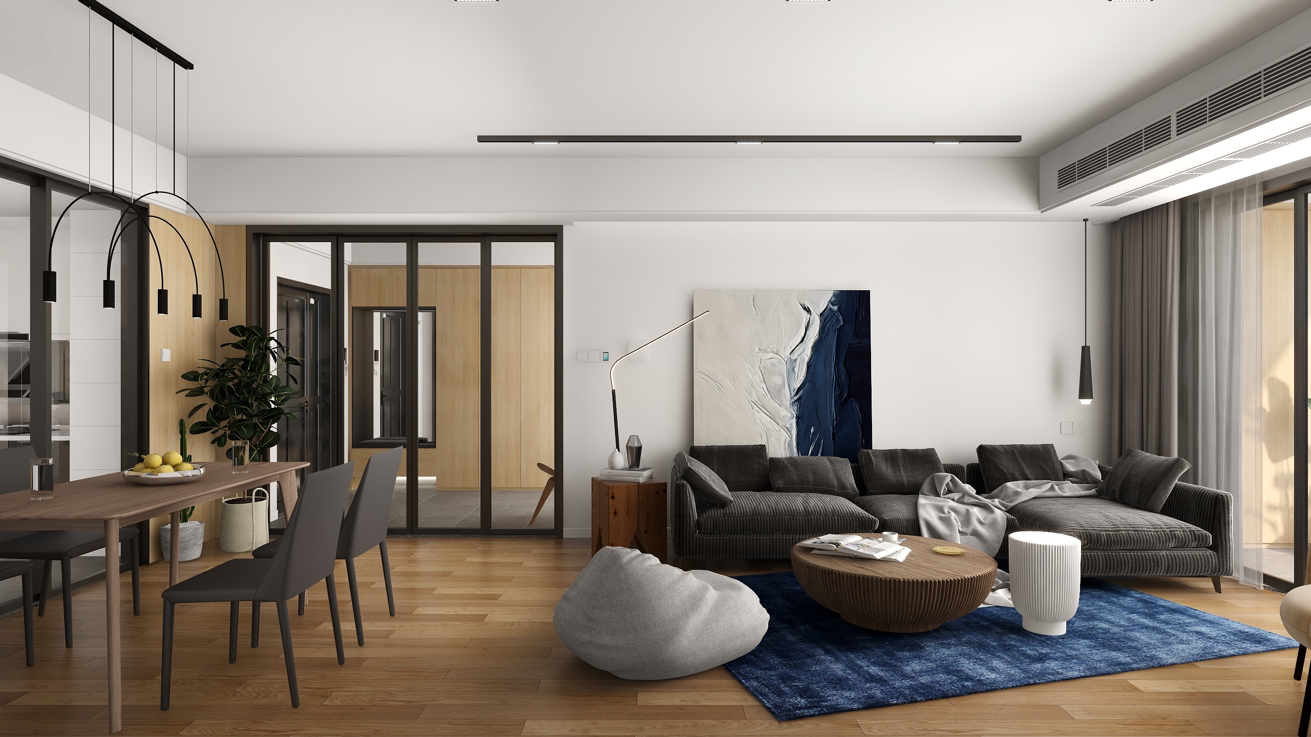 熬暖酱-扬子江商务小区现代住宅装修效果图