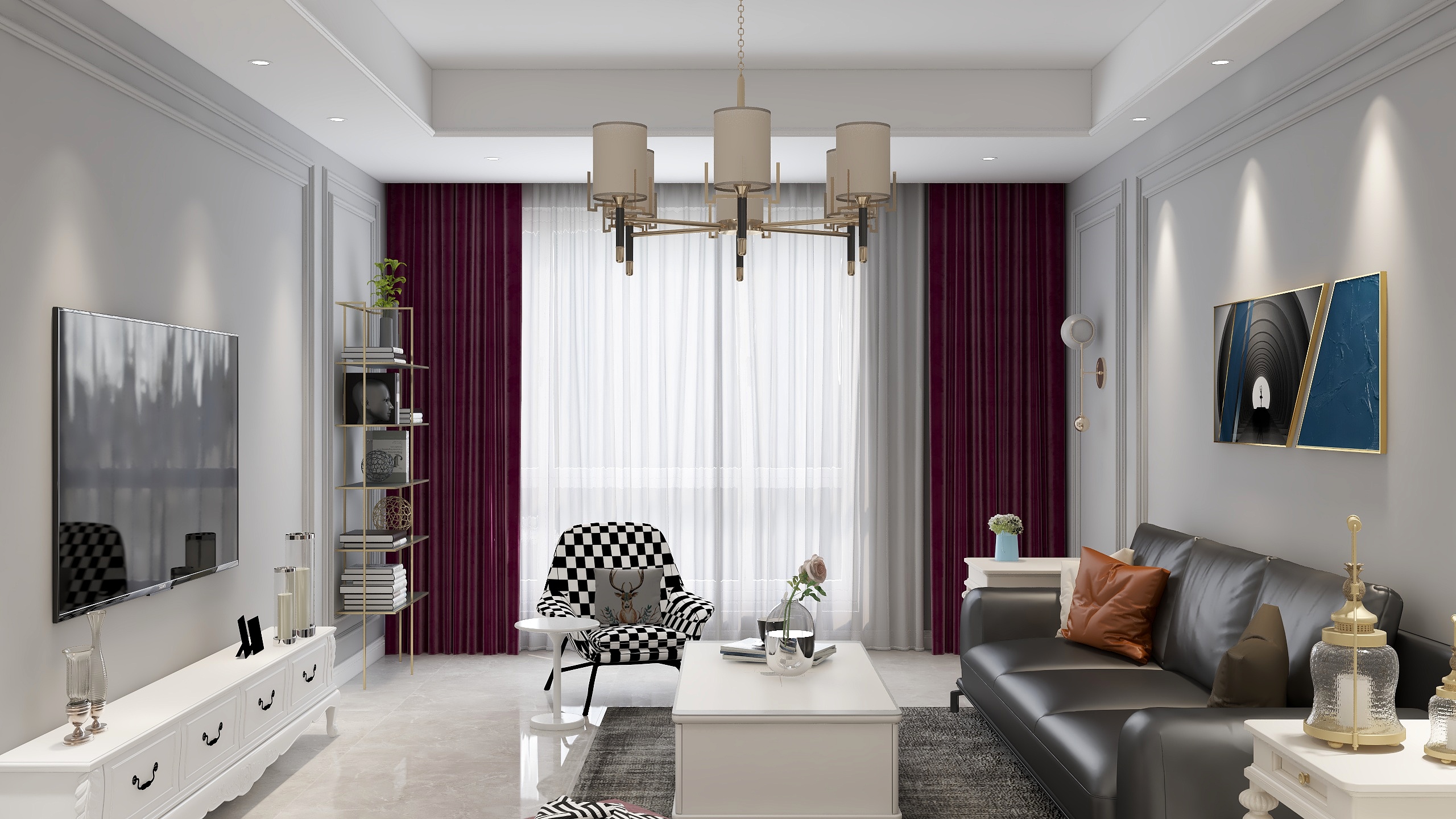 橘子陈设-辛老师家居效果图-装修设计方案