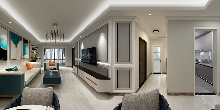 海南设计李工-金地华府-尚龙-装修设计方案