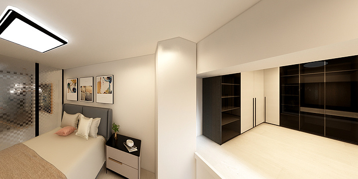 全案设计师刘枫-香开连天1p2单身公寓-装修设计方案