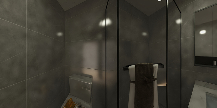 方方ENDx-汉口北1号公馆48.68㎡A户型1室1厅1卫1207-1554-装修设计方案