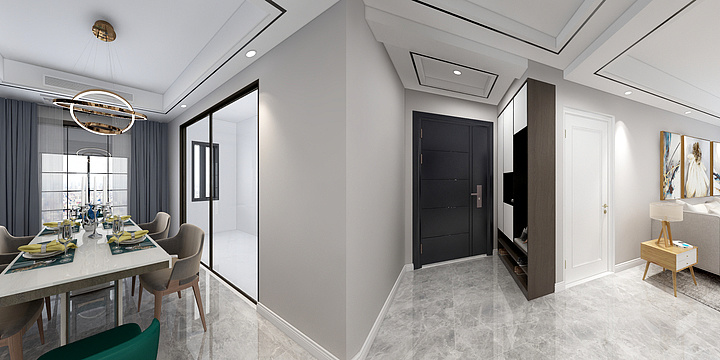 绿佳momo-悦公馆6-402（现代轻奢）-装修设计方案