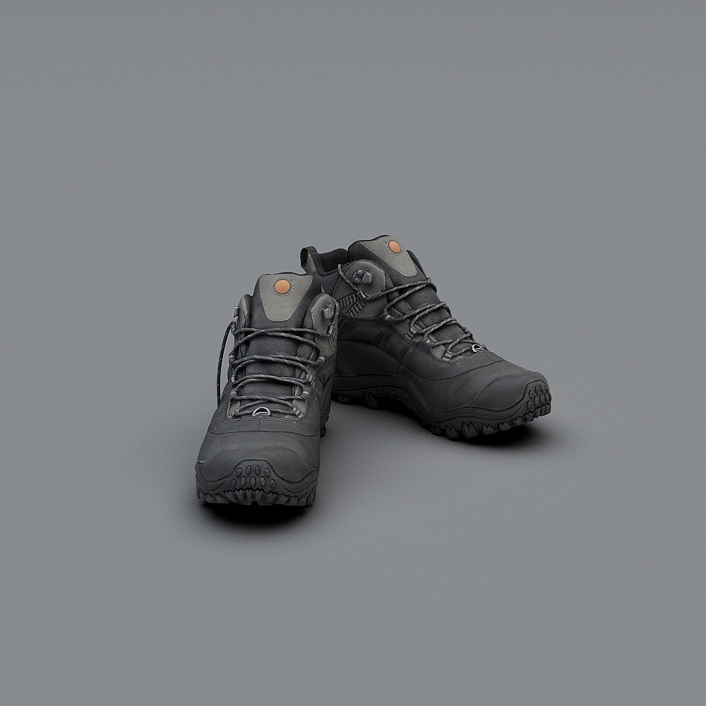 现代鞋子-登山鞋3D模型