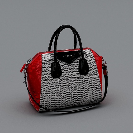 Slicing Handbag 3D Model in Black and Brown