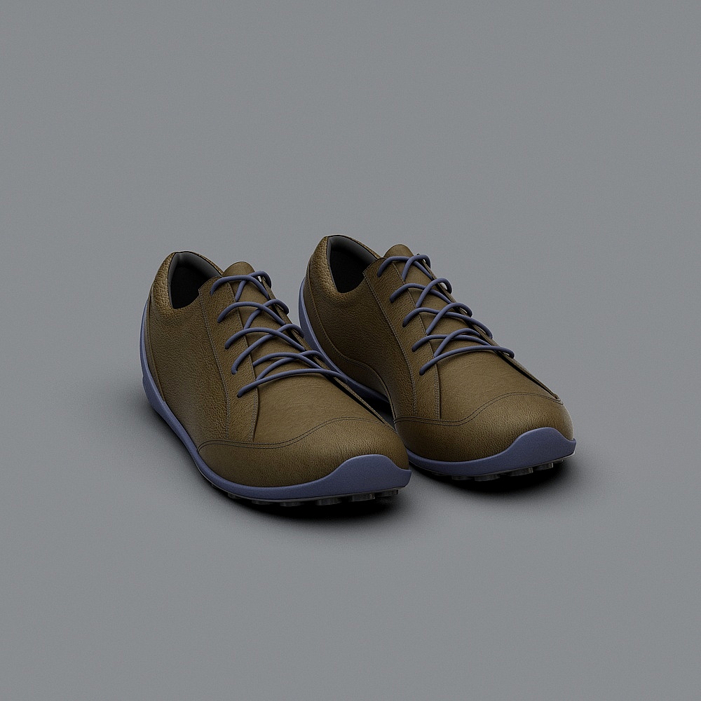 现代鞋子-平底休闲鞋3D模型