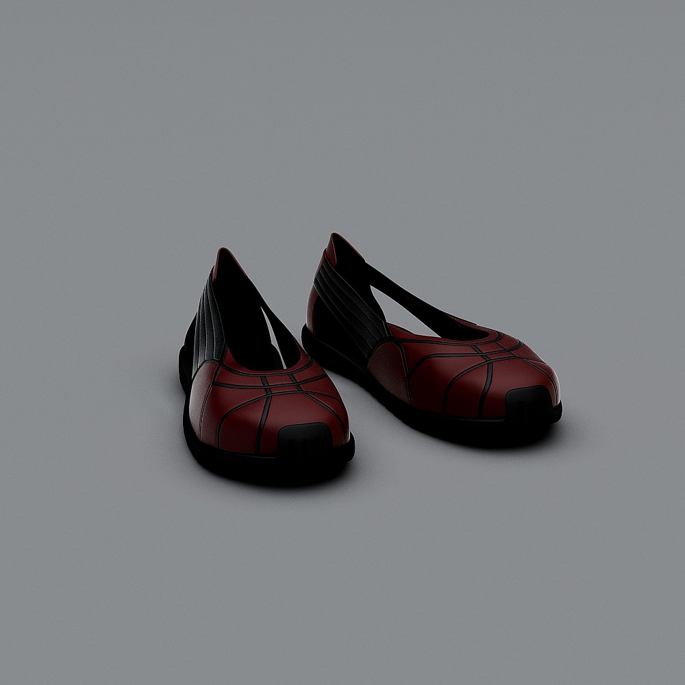 现代鞋子-女士平底鞋3D模型