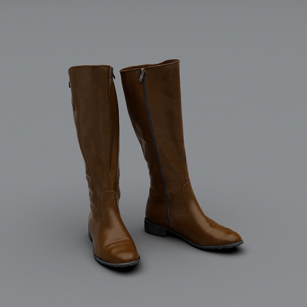 现代鞋子-女士长筒靴3D模型