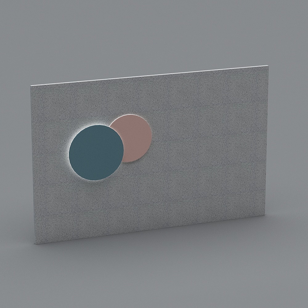 现代装饰背景墙3D模型