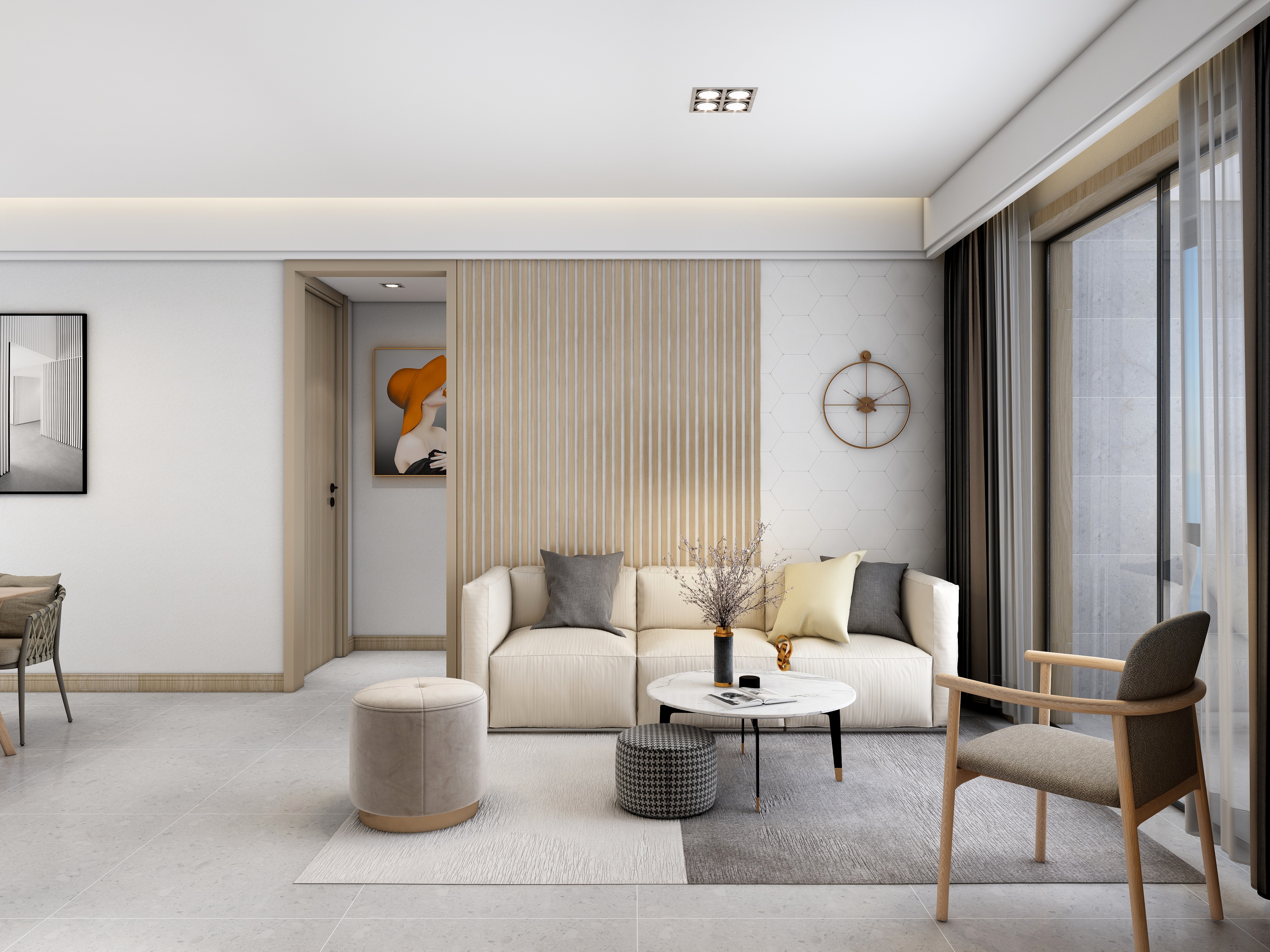 至简名设一钱春-【落差】80平北欧风两居室装修效果图