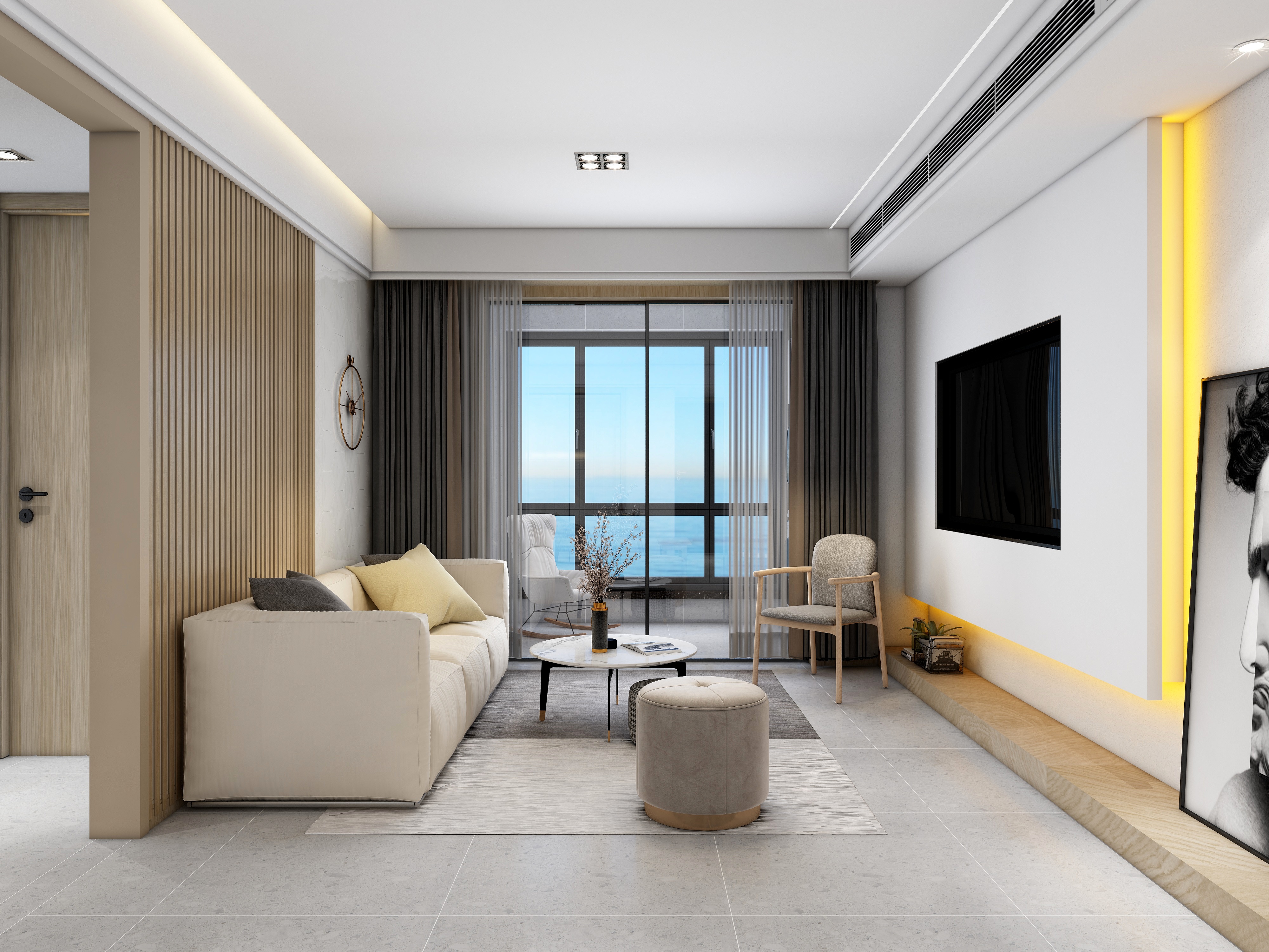 至简名设一钱春-【落差】80平北欧风两居室装修效果图