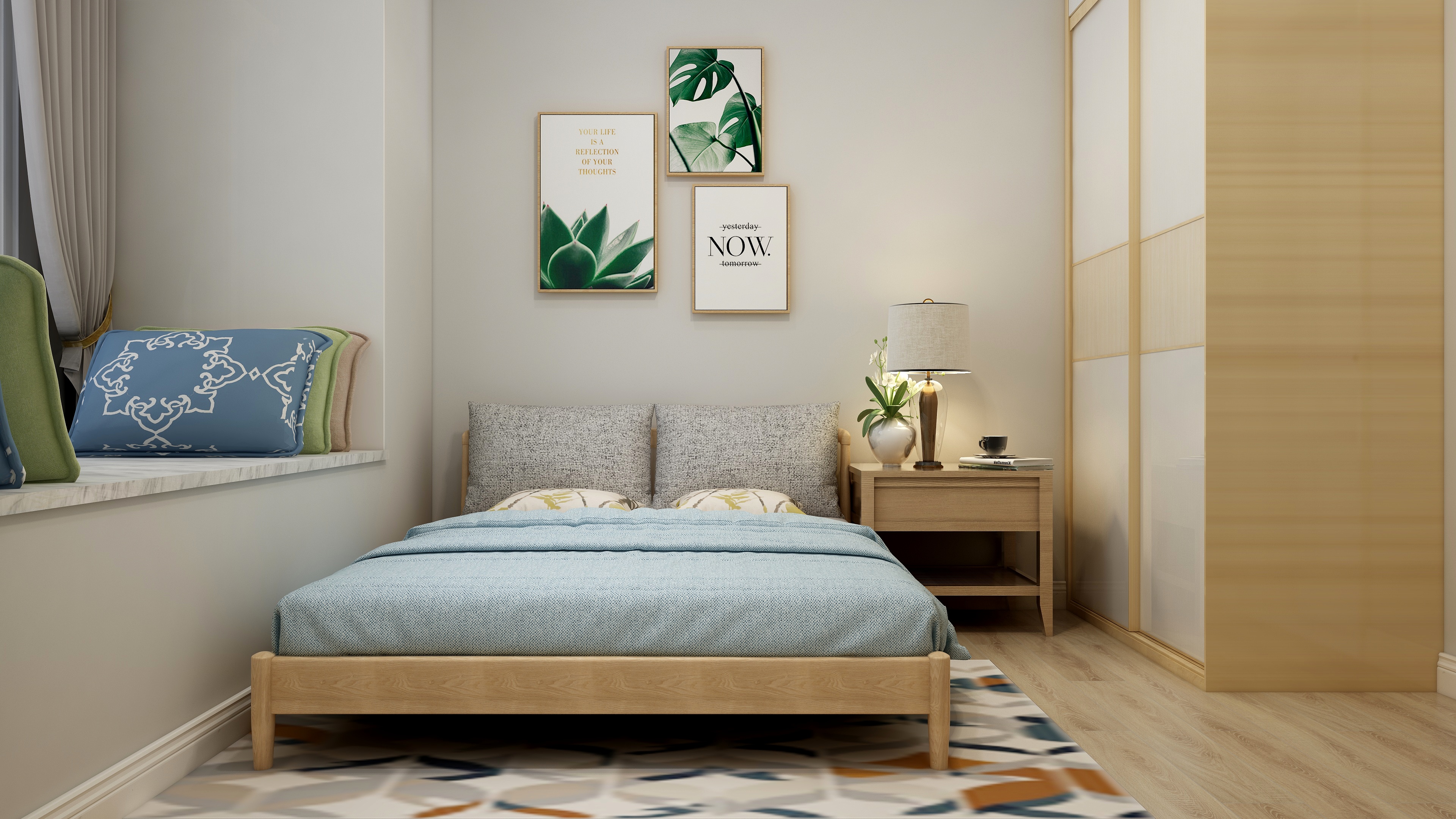 王思力-四居香缤国际-北欧装修效果图